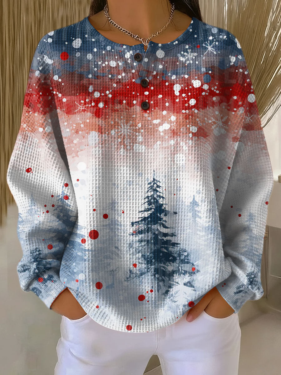 Abigail | Christmas Sweater with Soft Pine Tree Pattern