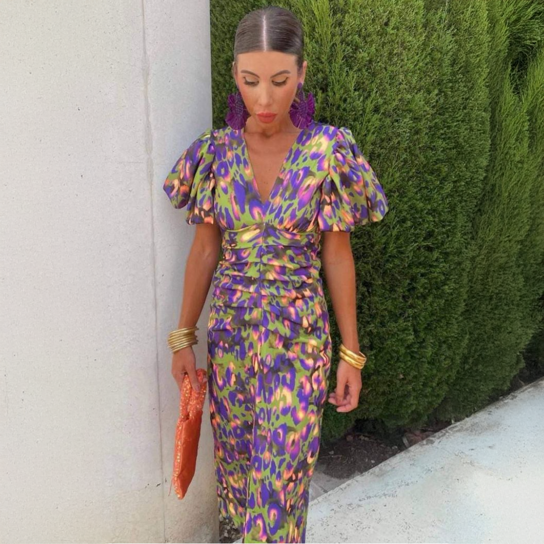 Danuta | Colorful Ruffled Dress