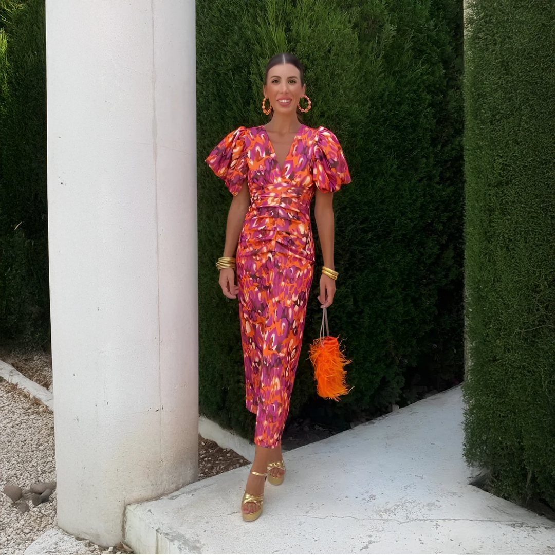 Danuta | Colorful Ruffled Dress