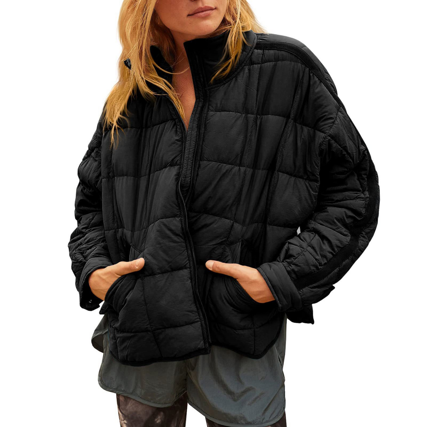 April – Lightweight Compact Zip Puffer Jacket