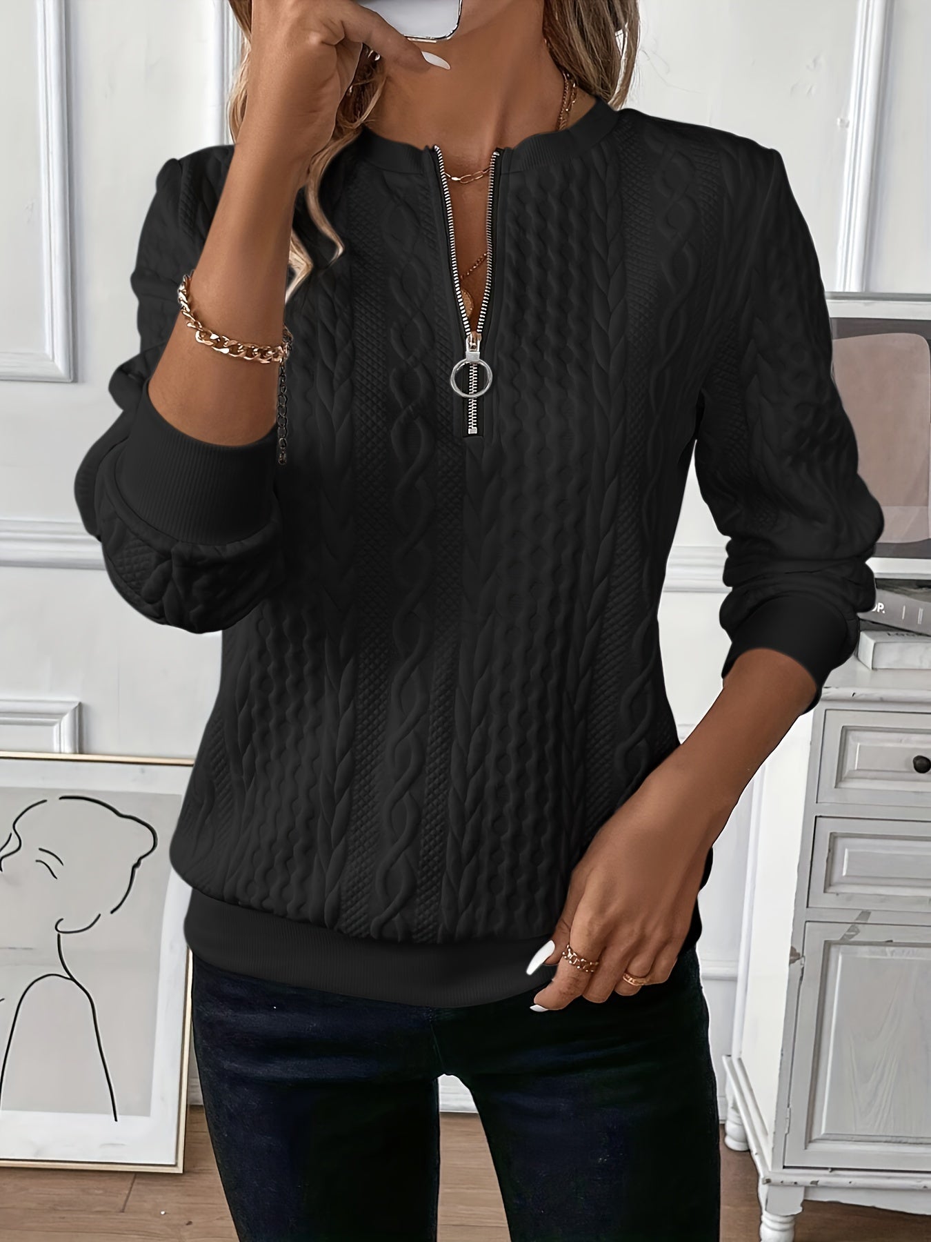 Herald™ - Elegant Jumper with Zip