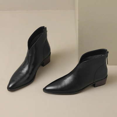 Lucille - Luxury ankle boots with a low heel