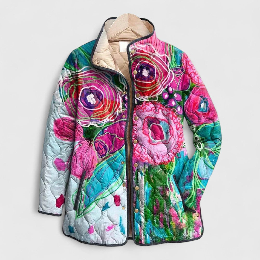 Shirley – Quilted Jacket in Vintage Floral Pattern