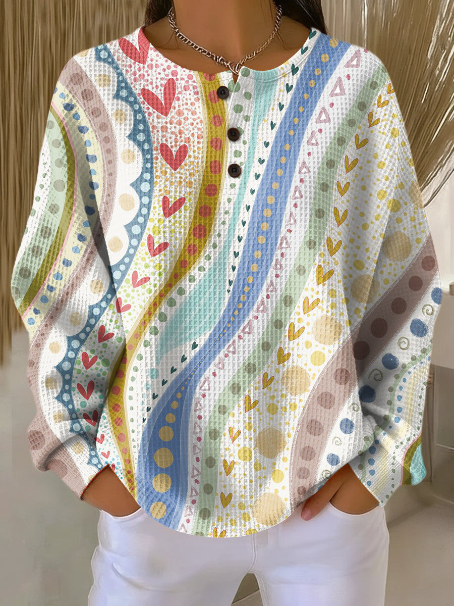 Charlotte | Sweater with Colorful Stripe Patterns