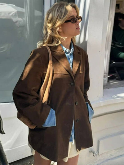 Fiora | Suede Blazer Jacket