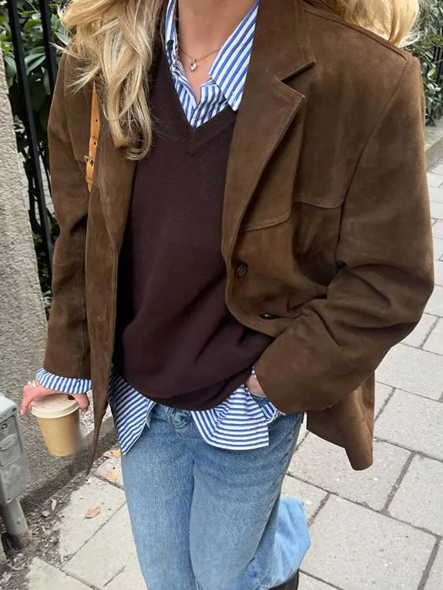 Fiora | Suede Blazer Jacket