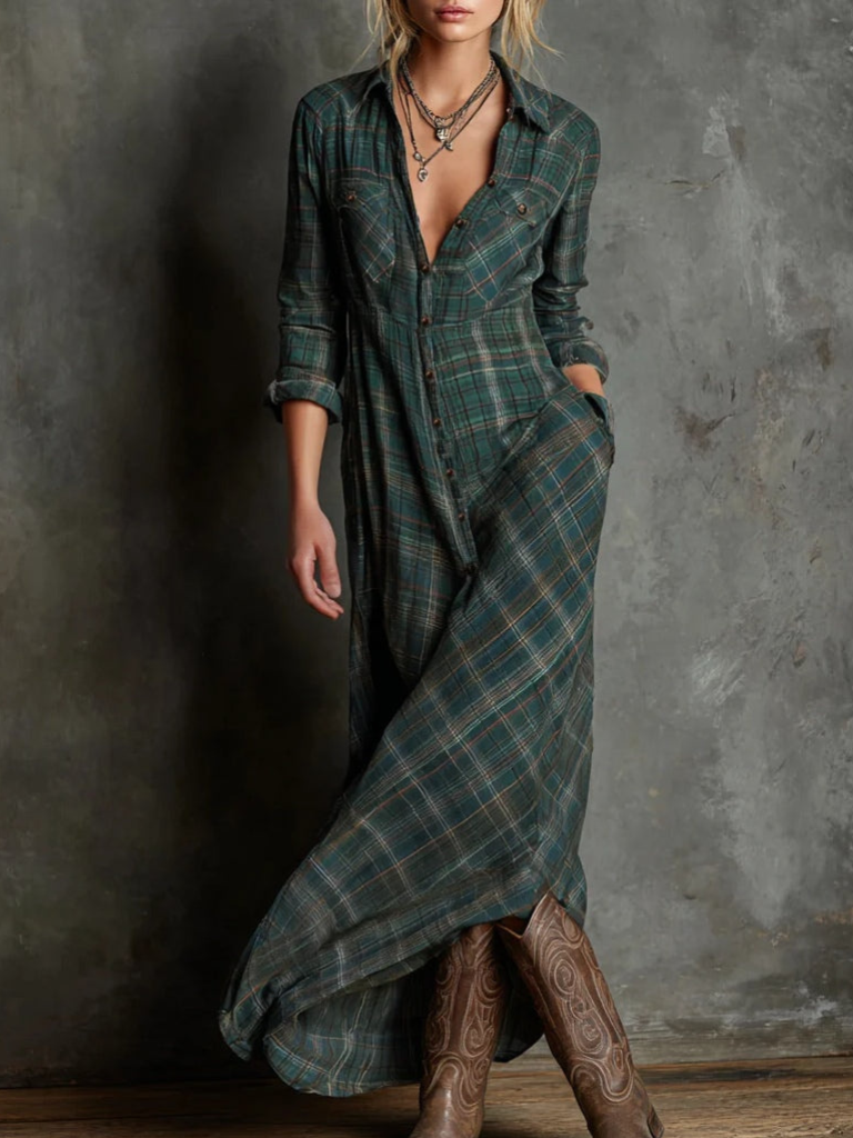 Olie | Maxi Shirt Dress