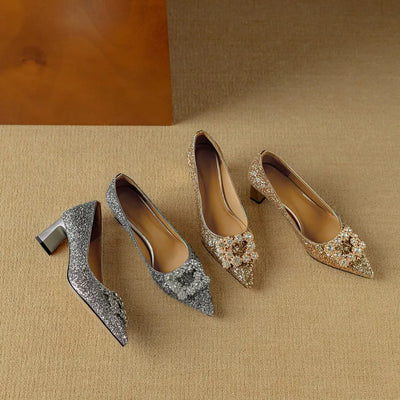 June&Rose™ - Gloria Glitter Pumps