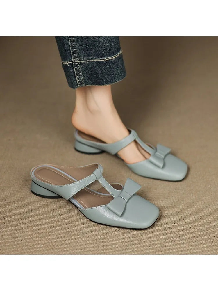 June&Rose™ - Lina Square Toe Slippers