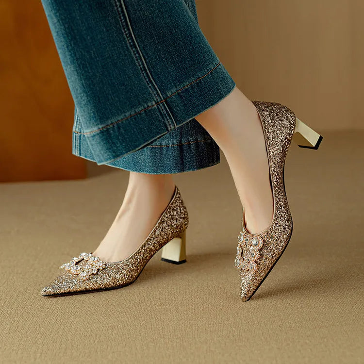 June&Rose™ - Gloria Glitter Pumps