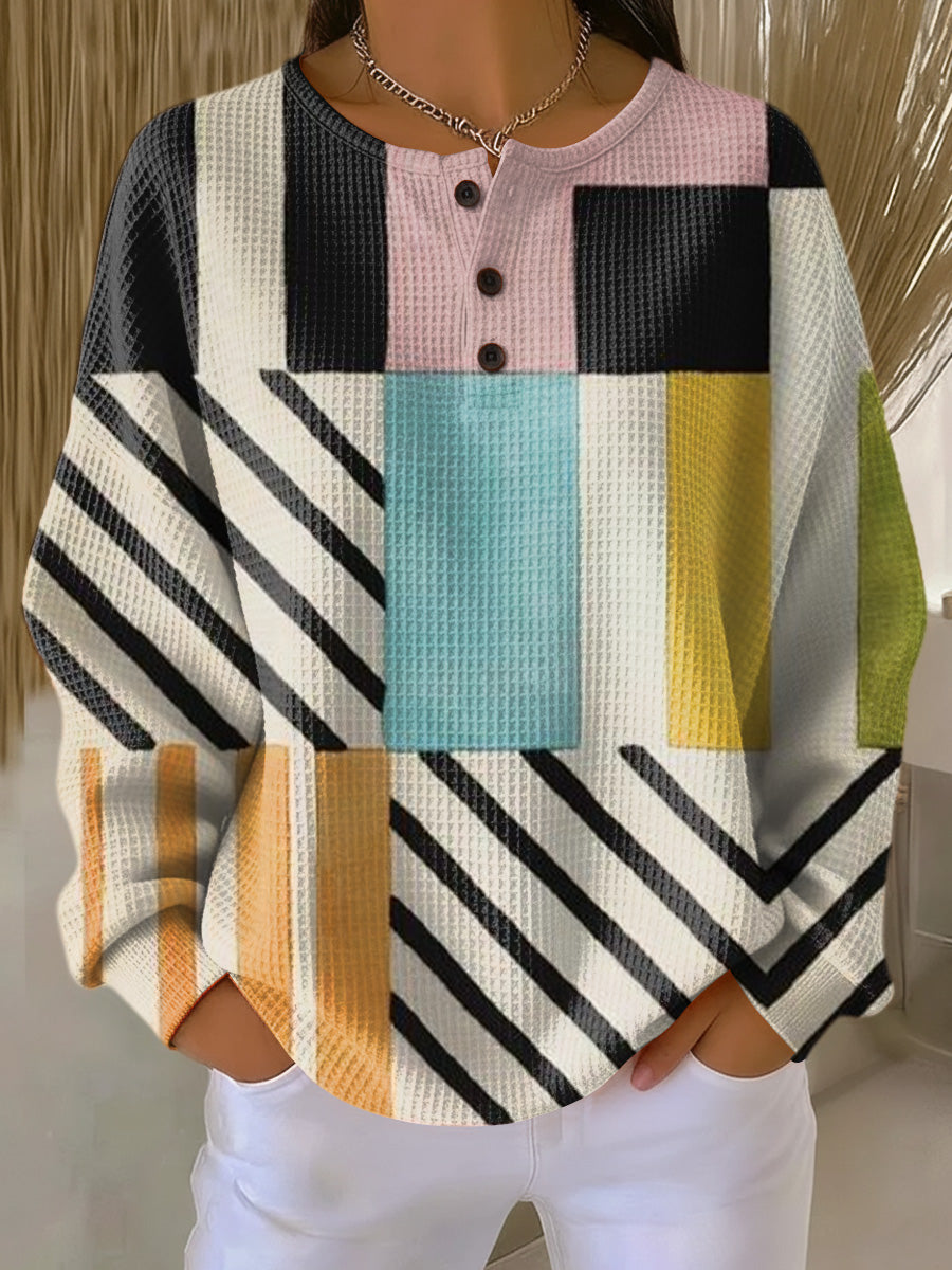 Hannah | Sweater with Colorful Check Pattern