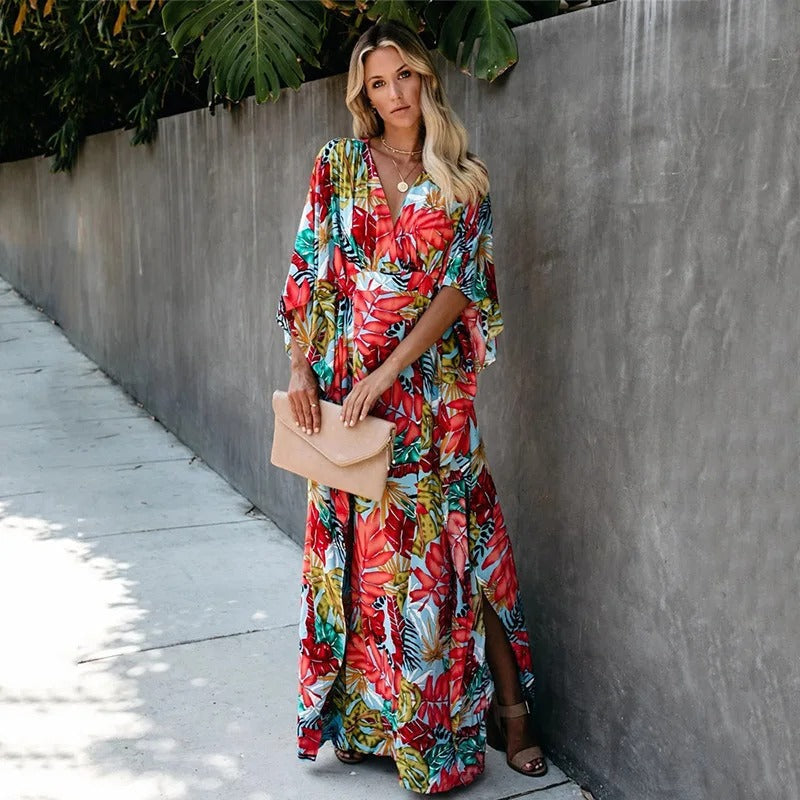 Juniper | Boho Breeze Kimono Maxi Dress